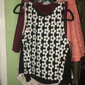 Black and white Sequin tank
